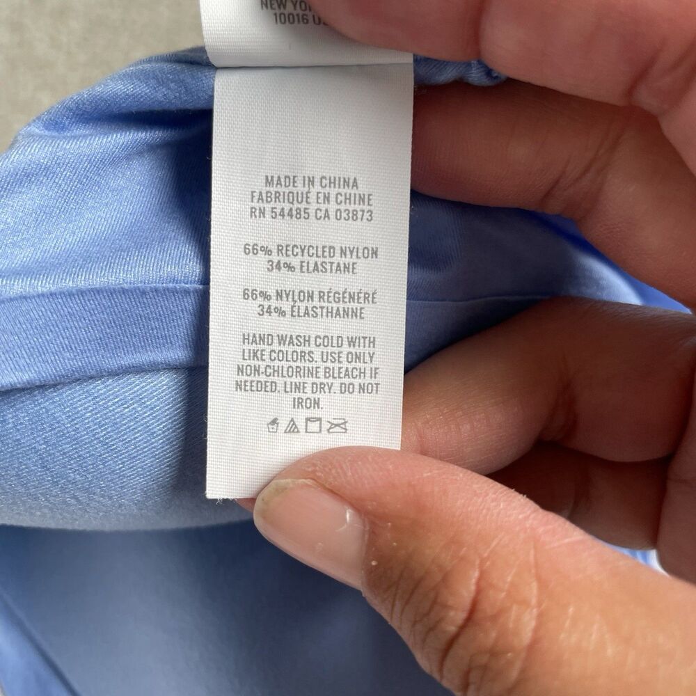 Aerie Real Sunnie Wireless Bra Crossover Back Light Blue Supportive Size 34B - Picture 7 of 8